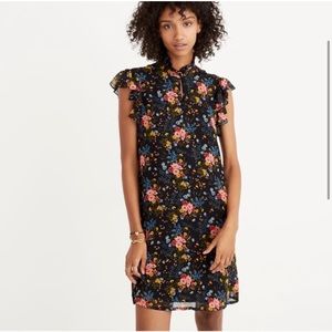 Madewell floral silk dress